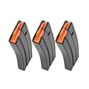 3-Pack - Duramag Speed AR-15 30 Round Aluminum Magazine - .223/5.56 NATO - Orange Follower