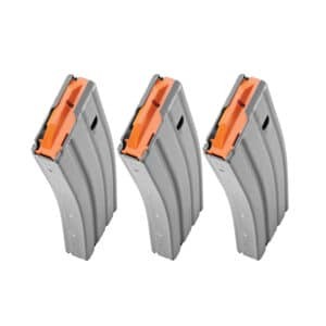 3-Pack - Duramag Speed AR-15 30 Round Aluminum Magazine - GRY