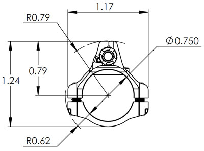 JP Enterprises 2 Piece Ultra Low Profile Adjustable Gas Block