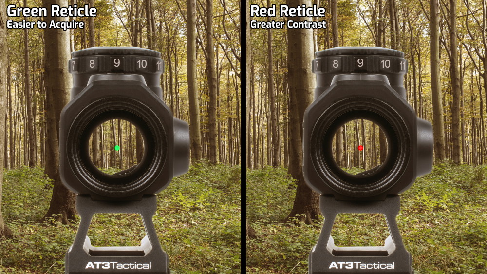 AT3 Alpha Sight Green Reticle vs Red Reticle