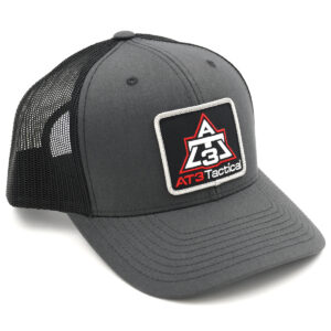 AT3 Dark Mode Patch Hat – Charcoal and Black - Front