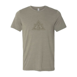 AT3 Minimalist Logo T-Shirt – Olive Tri-blend - FRONT