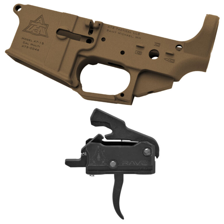 AT3 Tactical AT-15 Lower with Rise Armament Rave 140 Trigger - Burnt Bronze - Curved