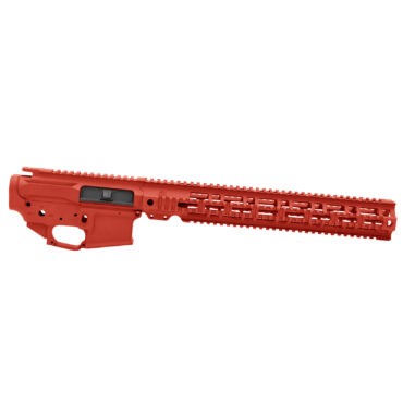 AT3 Tactical AT-15 Quad Rail Builder Set - Upper, Lower, and Handguard - 15 Inch - Red