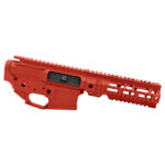 AT3 Tactical AT-15 Quad Rail Builder Set - Upper, Lower, and Handguard - 7 Inch - Red