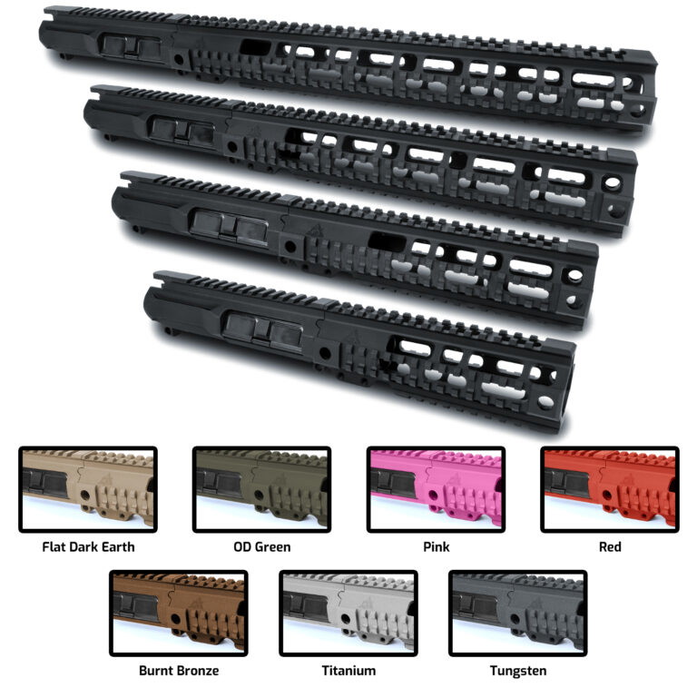 AT3 Tactical Billet Upper and Pro Quad Rail AR-15 Handguard Combo with Cerakote Finishes