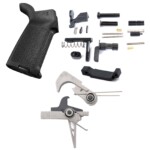 AT3 Tactical Enhanced Lower Parts Kit with Nickel Teflon Trigger - Flat Face - Black