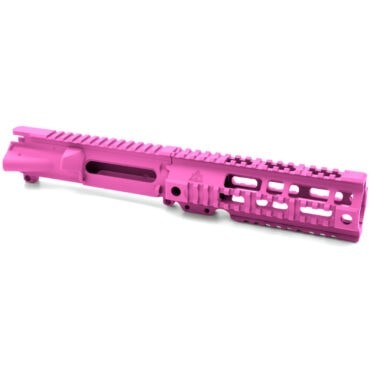 AT3 Tactical Forged AR-15 Upper Receiver with Pro Quad Rail Combo - 7 Inch - Pink