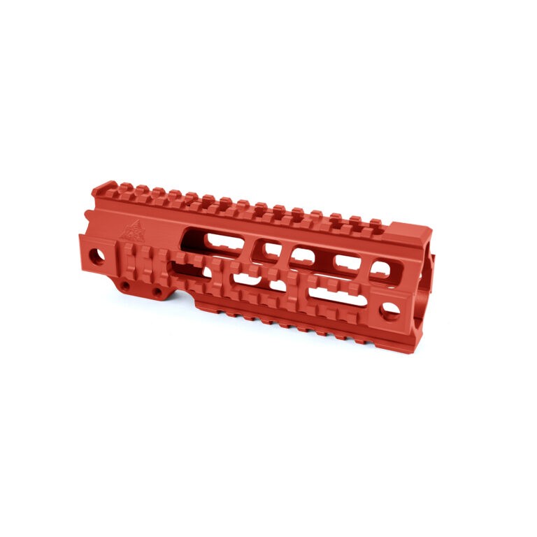 AT3 Tactical Pro Quad Rail AR-15 Handguard - Red - 7 Inch