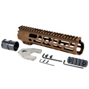 AT3 Tactical SPEAR Free Float M-LOK Handguard - 9 Inch Burnt Bronze