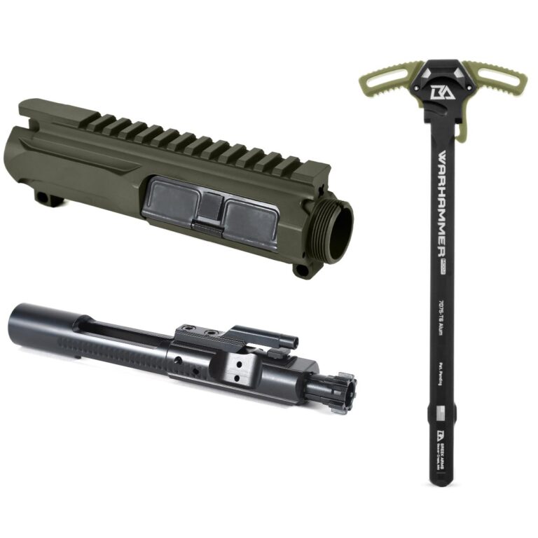 AT3 Tactical Slick Side Upper with BCG and Breek Warhammer - OD Green - Black Nitride