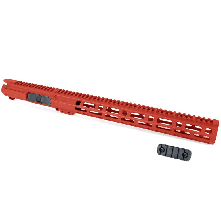 AT3 Tactical Upper and M-LOK Handguard Combo for AR-15 - Red - 15 Inch