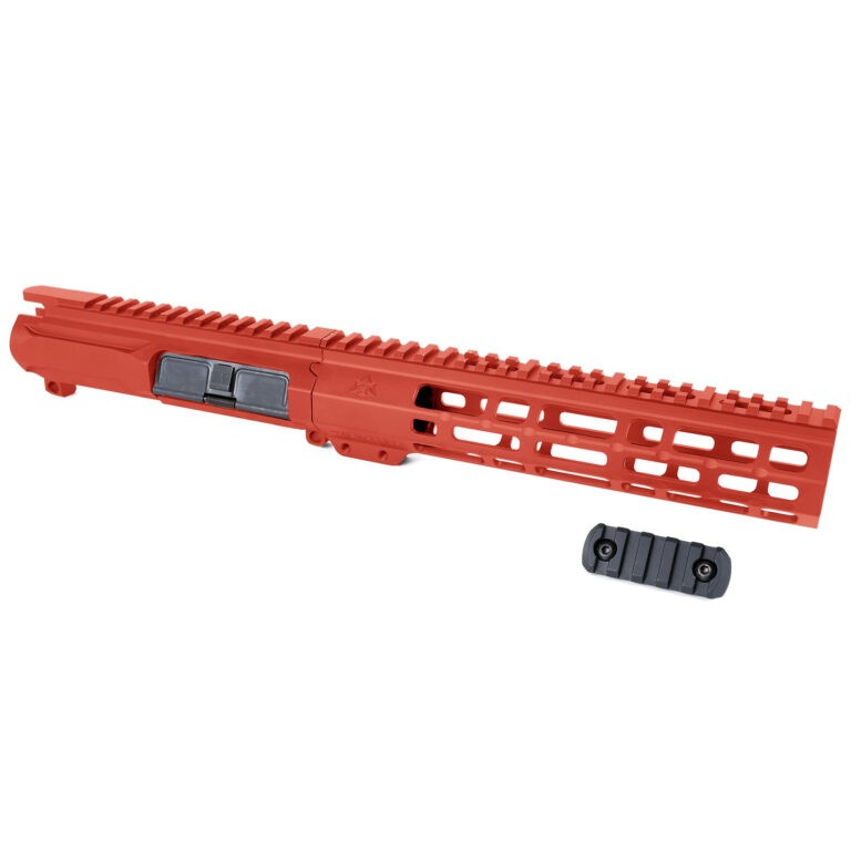 AT3 Tactical Upper and M-LOK Hnadguard Combo for AR-15 - Red - 9 Inch