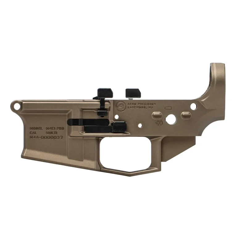 Aero Precision M4E1 Pro Ambidextrous AR-15 Lower - Anodized Kodiak Brown (1)