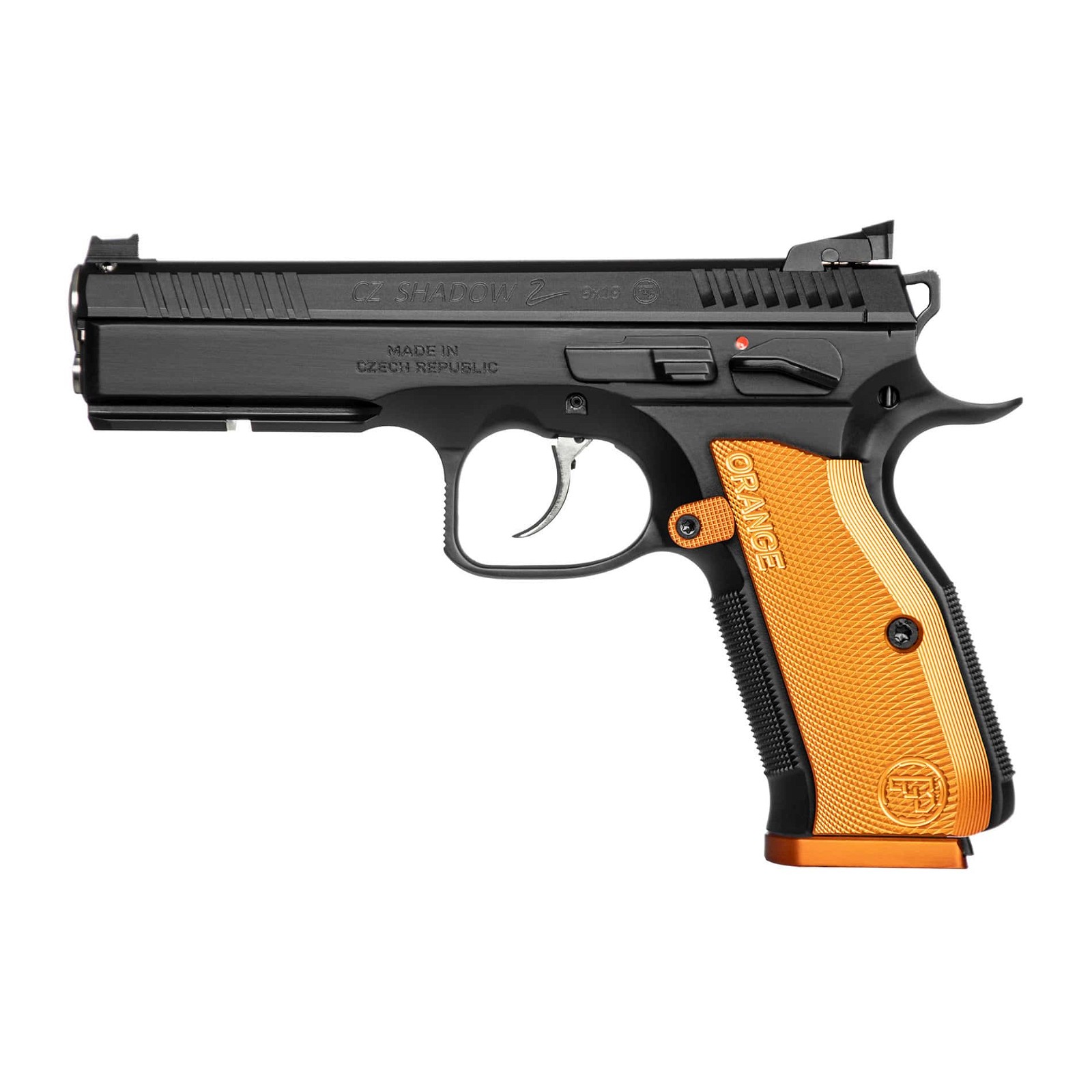 CZ Shadow 2 4.89" 9mm Pistol - Orange - 17 Rounds - 2 Magazines