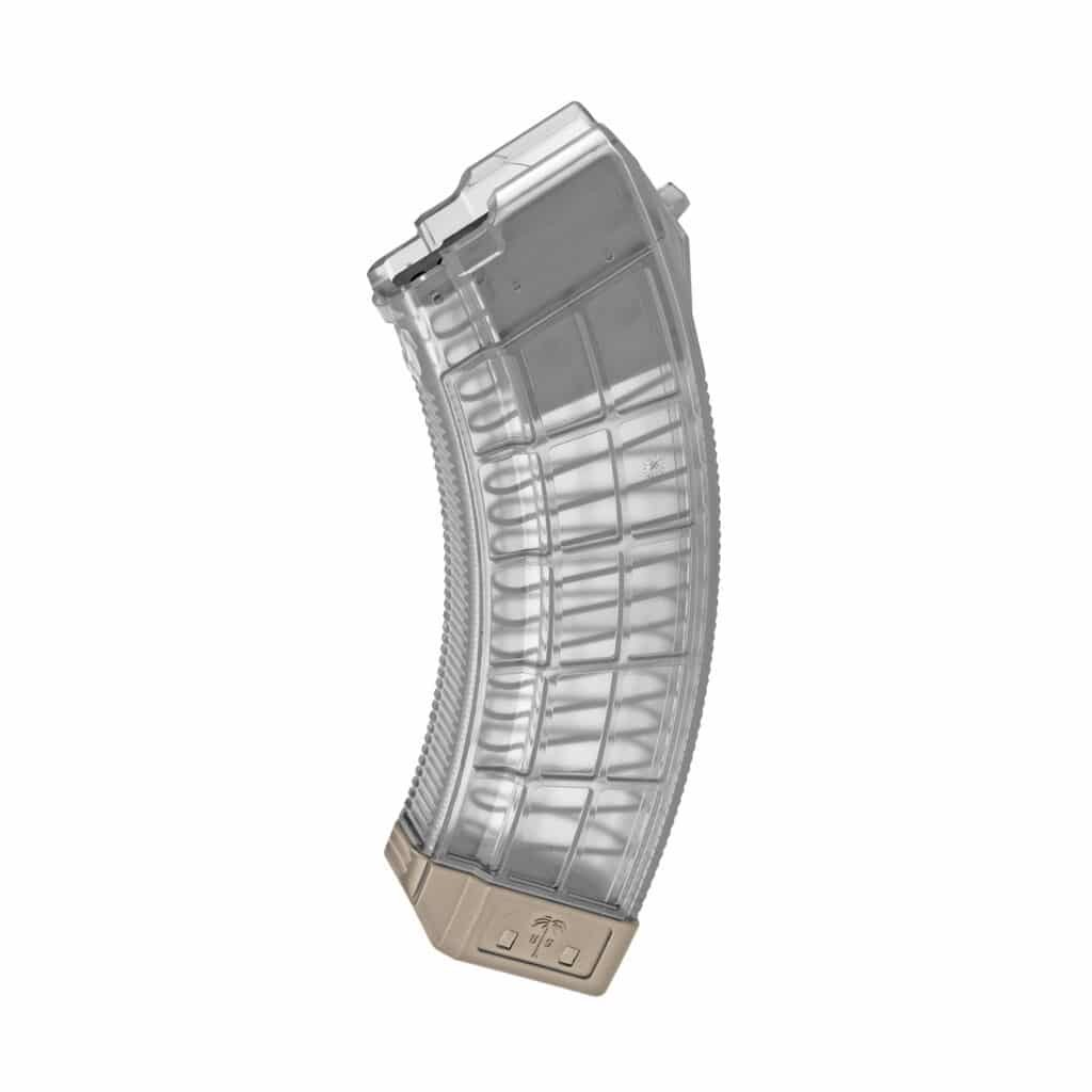 Century Arms US Palm AK30R Magazine - 30 Round - 7.62x39mm - Fits AK-47 - Translucent