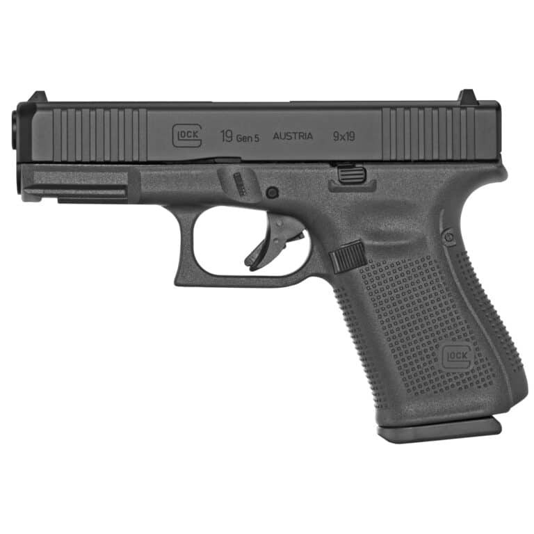 Glock G19 Gen5 Pistol with Front Serrations - 9mm/15 Round PA195S203