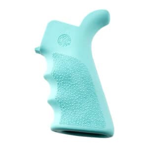 Hogue AR-15 Pistol Grip with Finger Grooves and Beavertail - Aqua