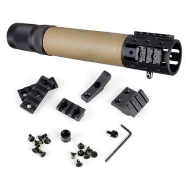 Hogue Rifle Length AR-15 Free Floating Overmolded Forend with Accessory Attachments - FDE