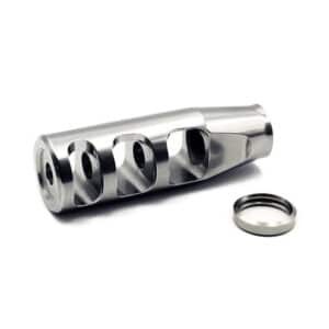 JP Enterprises 3-Port Competition Series Compensator - Polished Stainless Steel - .223/5.56 NATO – 1/2×28 TPI