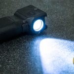 Bright 400 lumen light with wide angle flood pattern