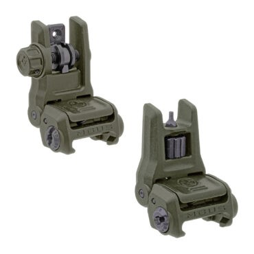 Magpul Gen 3 MBUS Front and Rear Sight Kit - OD Green