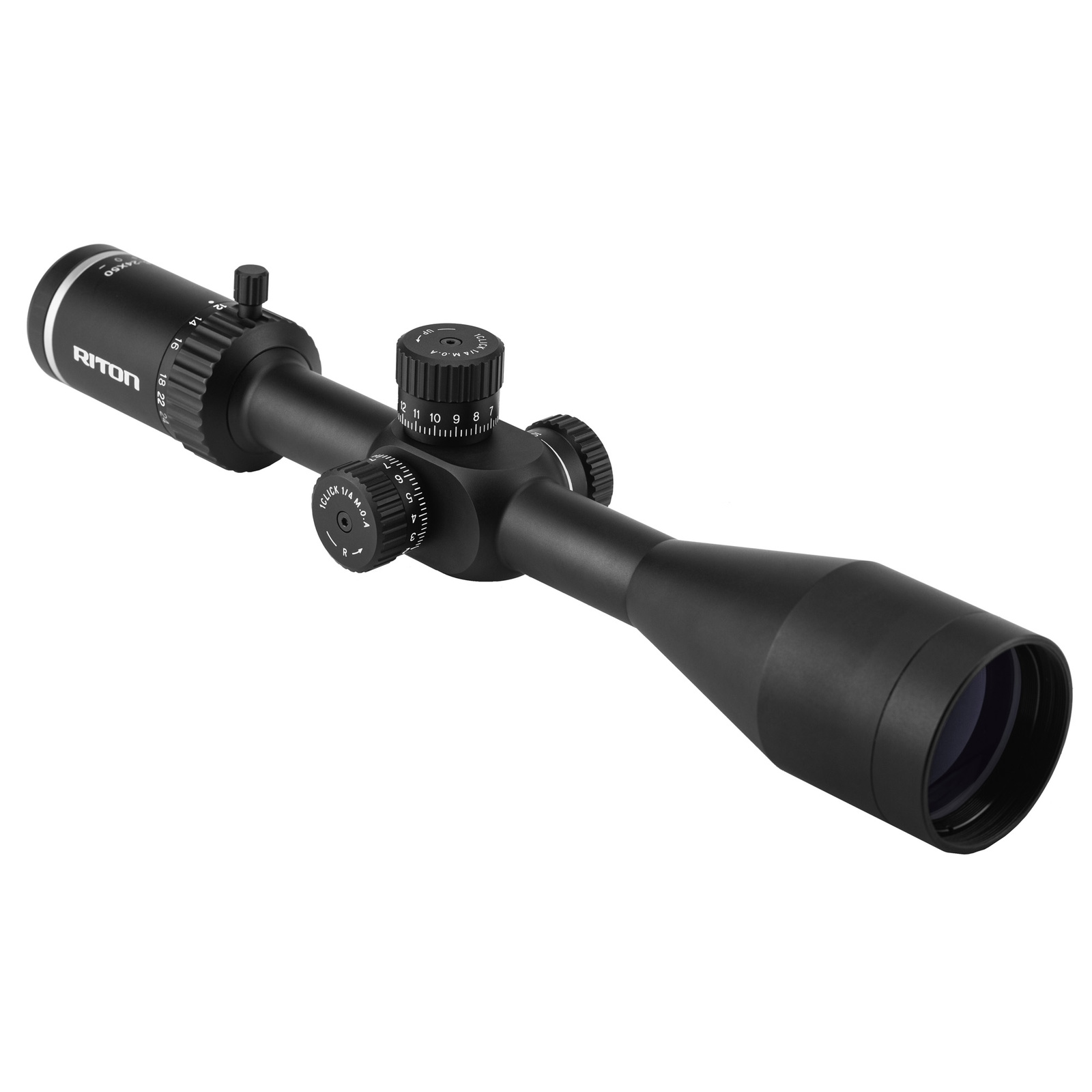 Riton Optics, 1 Series CONQUER, Rifle Scope, 6-24X50, 1" Tube, MPSR MOA Reticle, First Focal Plane, Black