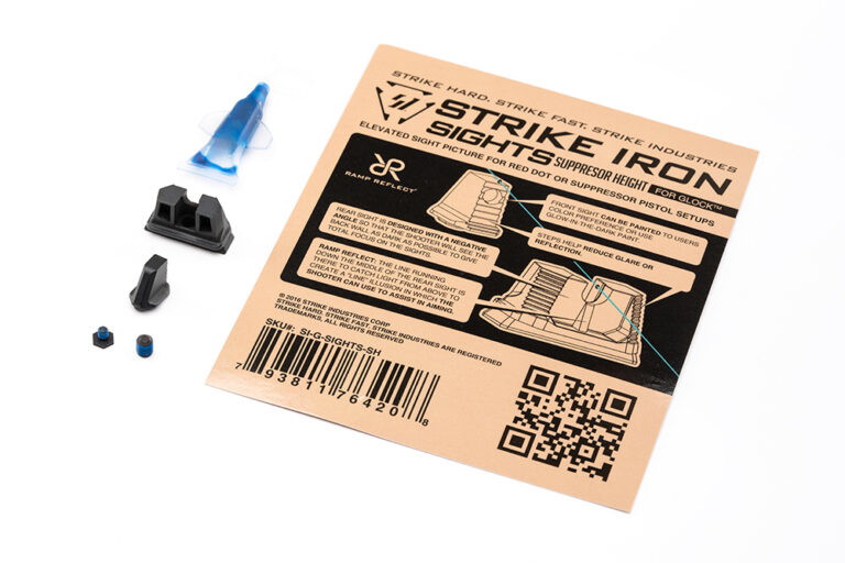 Strike Industries Iron Front & Rear sights for Glock - Suppressor Height