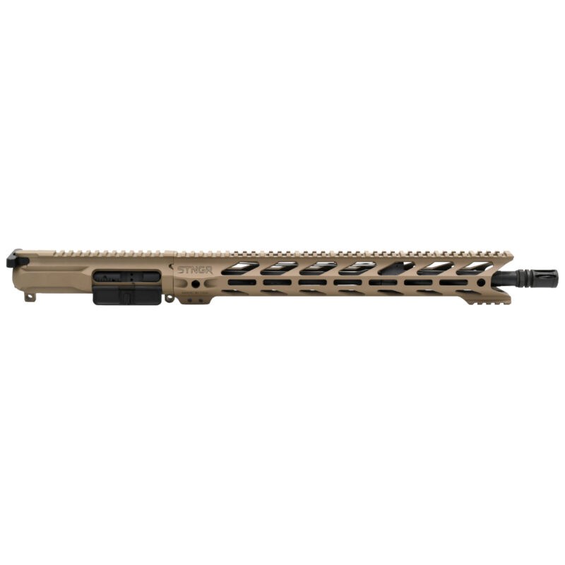 STNGR Complete AR-15 Upper Receiver with 16 Inch Barrel, BCG and Charging Handle - HWK Handguard, Flat Dark Earth