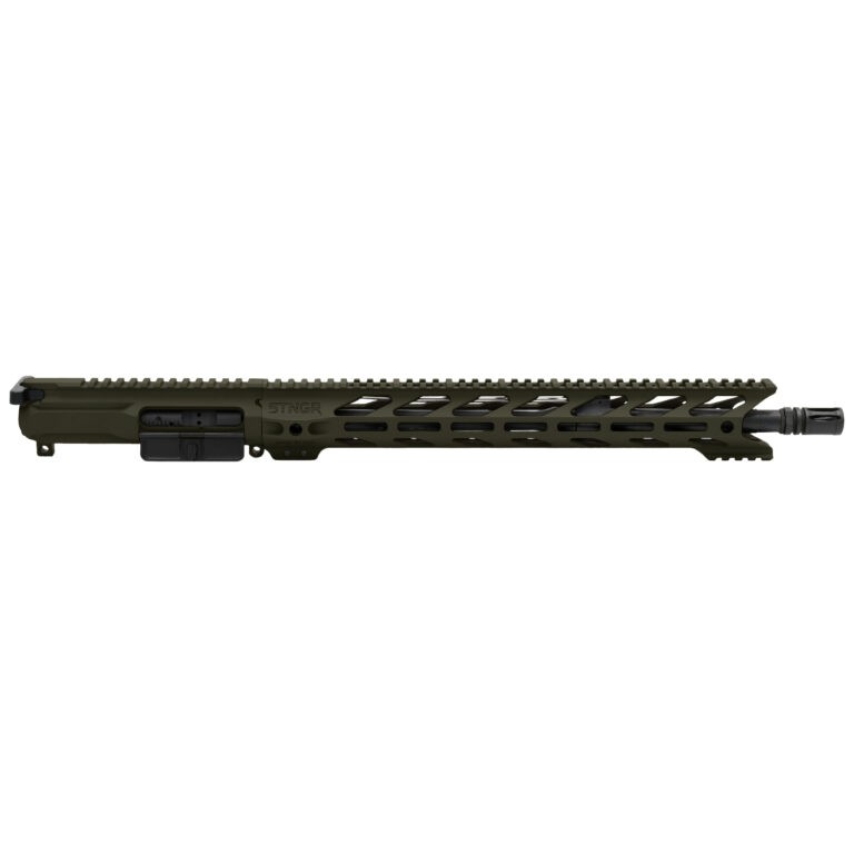 STNGR Complete AR-15 Upper Receiver with 16 Inch Barrel, BCG and Charging Handle - HWK Handguard, OD Green