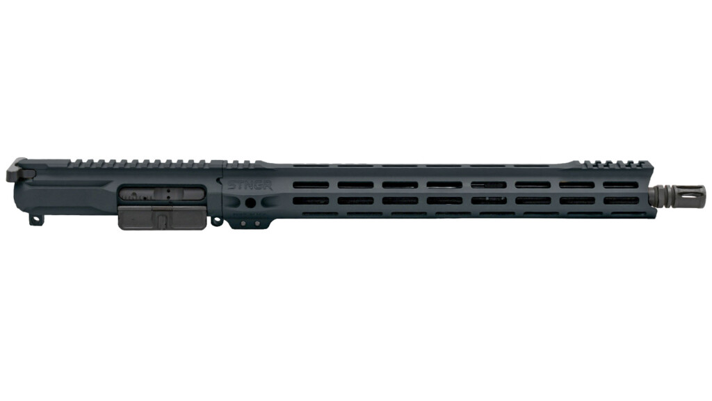 STNGR Complete AR-15 Upper Receiver with 16 Inch Barrel, BCG and Charging Handle - VLCN Handguard, Black Inline