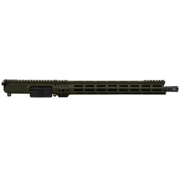 STNGR Complete AR-15 Upper Receiver with 16 Inch Barrel, BCG and Charging Handle - VLCN Handguard, OD Green