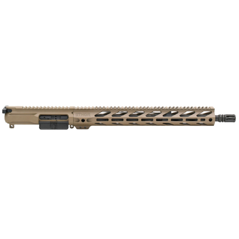 STNGR Complete AR-15 Upper Receiver with 16 Inch Barrel, BCG and Charging Handle - VYPR Handguard, Flat Dark Earth