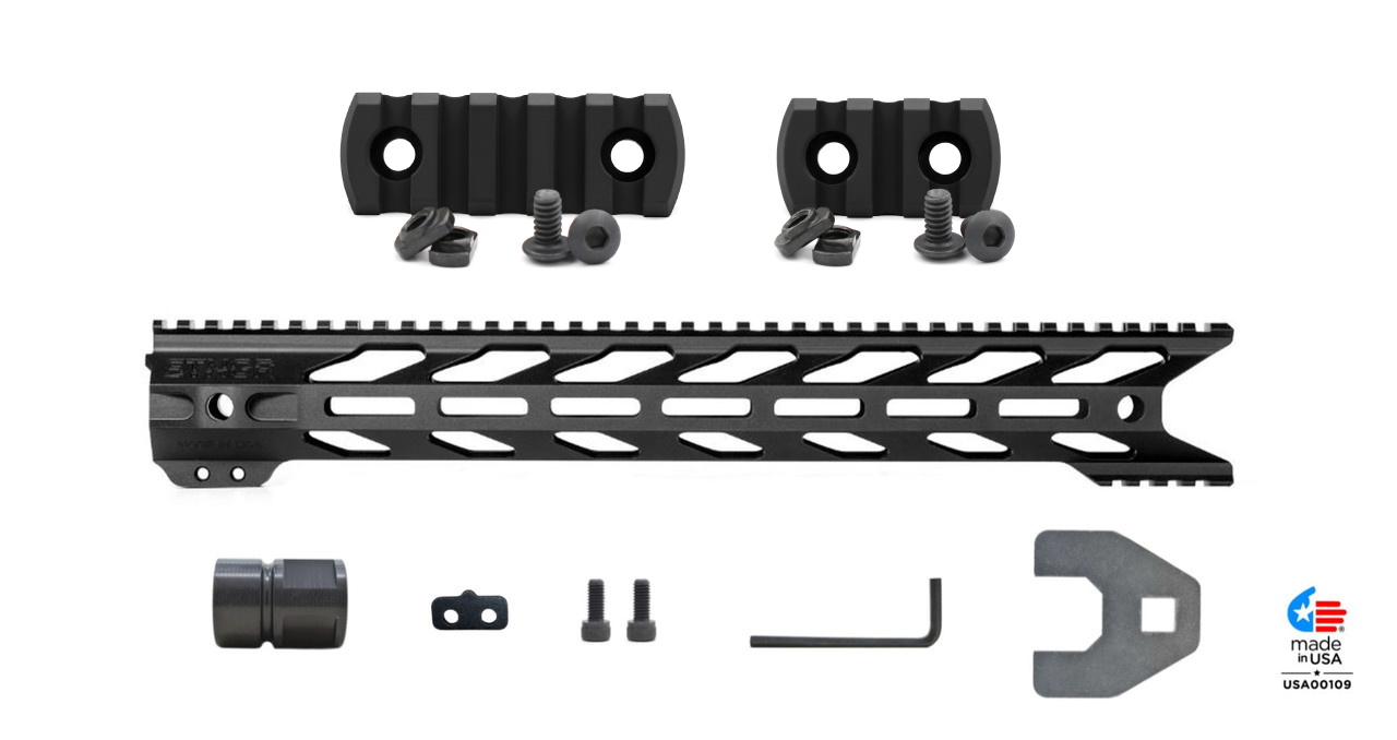 STNGR Ultimate Handguard Bundle - HWK - 15 Inch - Black