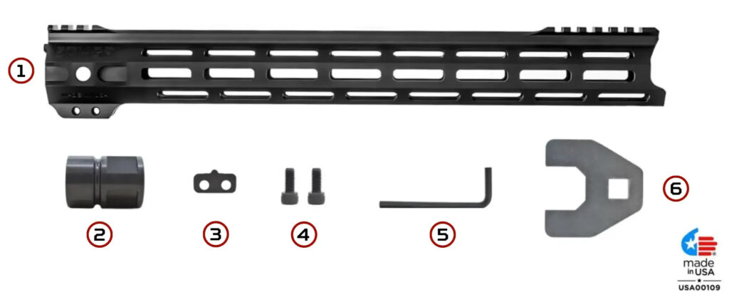 STNGR VLCN Handguard - Included Hardware and Accessories