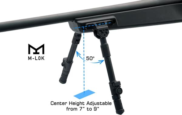 50 degree angle provides a broad base for stability