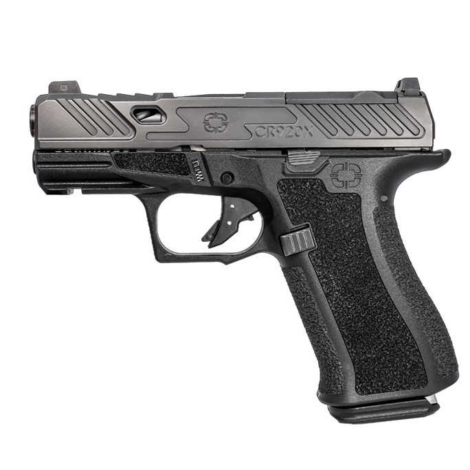 Shadow Systems, CR920X Foundation, Semi-automatic Pistol, Striker Fired, Sub-Compact, 9MM, 3.4" Black Barrel, Polymer Frame, Nitride Finish, Black, Tritium Front Sight, 15 Rounds, 2 Magazines, Includes Optics Kit