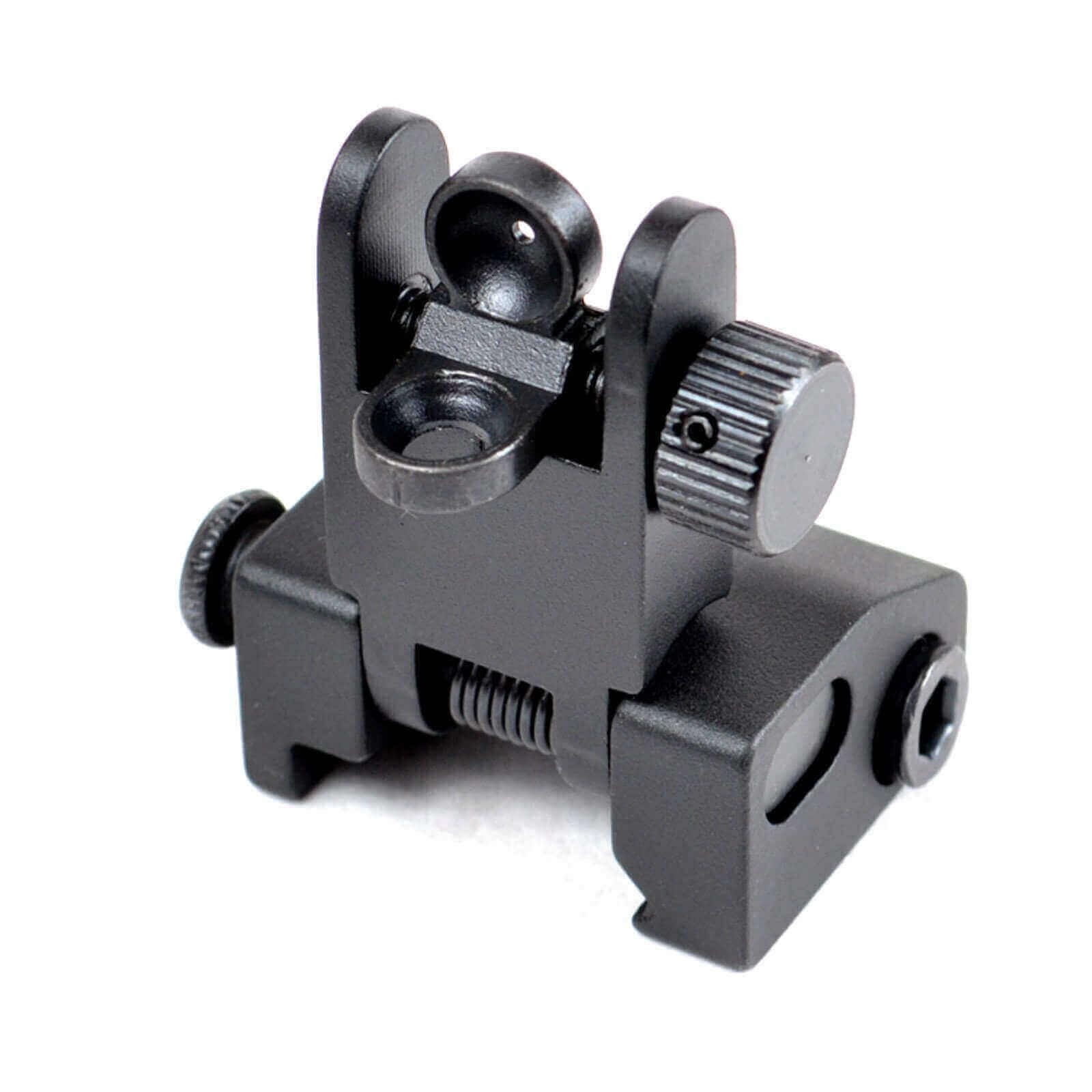 AT3™ Flip-Up Spring-Assisted Backup Iron Sights - Front & Rear Set - Same Plane