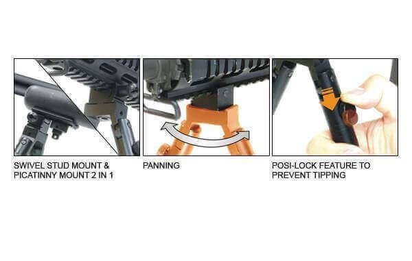 UTG Shooter's SWAT Bipod - Height 6.2"-6.7"