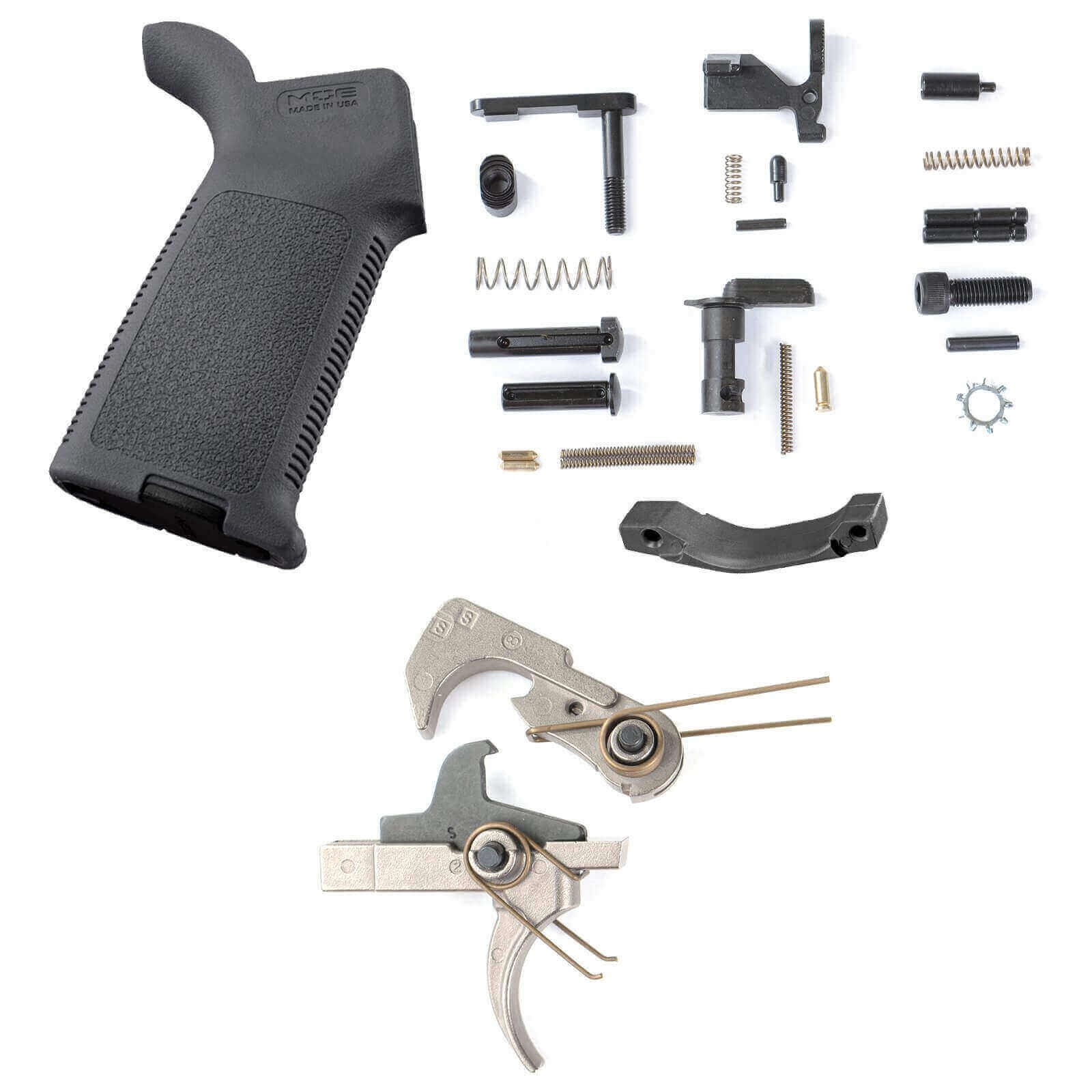 AT3™ Enhanced Lower Parts Kit with Nickel Teflon Trigger and Magpul MOE Grip for AR 15