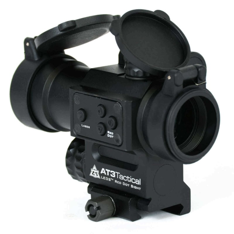 AT3™ LEOS™ Red Dot Sight with Integrated GREEN Laser Sight & Riser