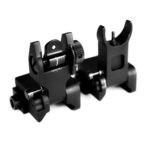 BLEMISHED - AT3 Tactical Pro Series Flip-Up Backup Iron Sights (BUIS) - Front & Rear Set - Same Plane - IS-09