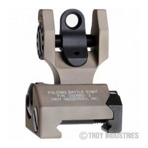 Troy Rear Battle Sight Black - Folding - Optional Tritium Illumination