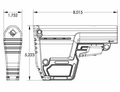 MFT Battlelink Utility Stock - Mil Spec AR-15 - 6 Position - BUSMIL