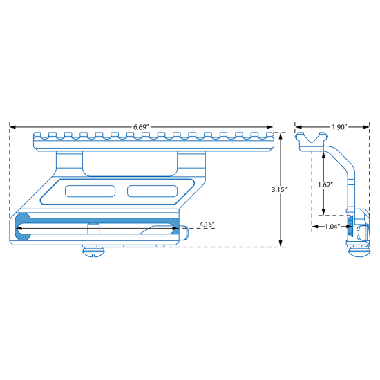 UTG AK Quick Detach Side Optic Mount for Zastava M70 N-PAP