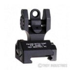 Open Box Return-Troy AR 15 Rear Battle Sight Black - Folding - Optional Tritium Illumination